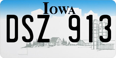 IA license plate DSZ913