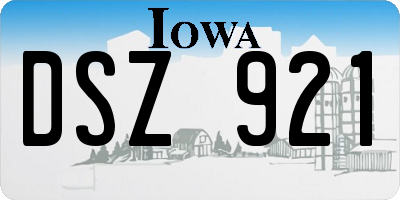 IA license plate DSZ921