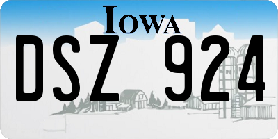 IA license plate DSZ924