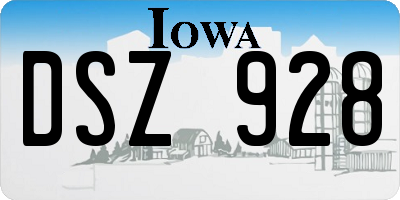 IA license plate DSZ928