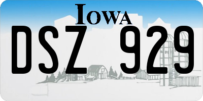 IA license plate DSZ929