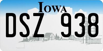 IA license plate DSZ938