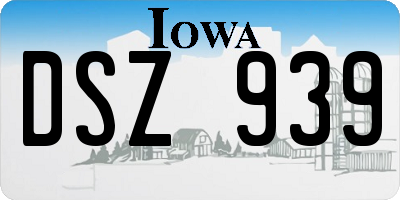 IA license plate DSZ939