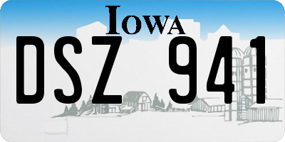 IA license plate DSZ941