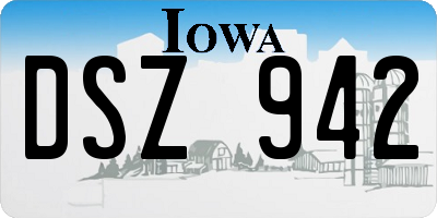 IA license plate DSZ942
