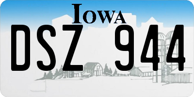IA license plate DSZ944