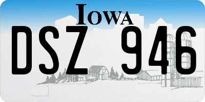 IA license plate DSZ946