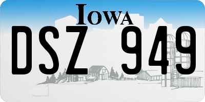 IA license plate DSZ949