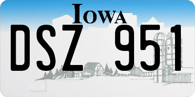 IA license plate DSZ951