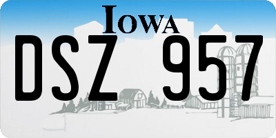 IA license plate DSZ957