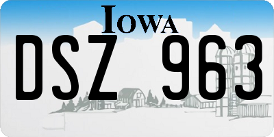 IA license plate DSZ963