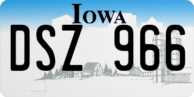 IA license plate DSZ966