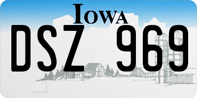 IA license plate DSZ969