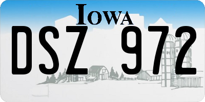 IA license plate DSZ972