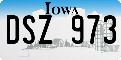 IA license plate DSZ973