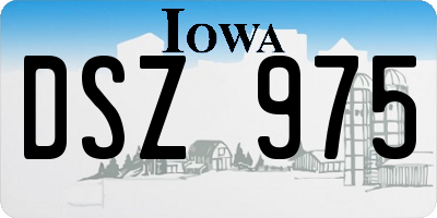 IA license plate DSZ975