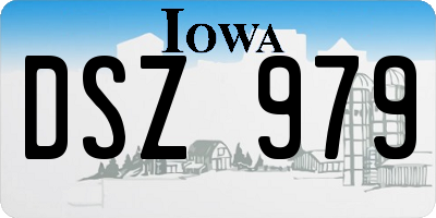 IA license plate DSZ979