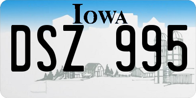IA license plate DSZ995