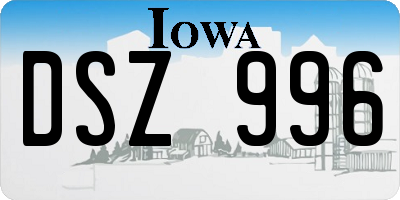 IA license plate DSZ996