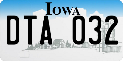 IA license plate DTA032