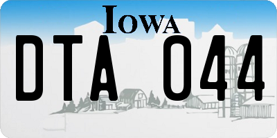 IA license plate DTA044