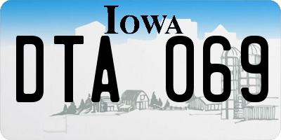 IA license plate DTA069