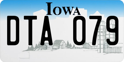 IA license plate DTA079