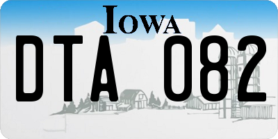 IA license plate DTA082