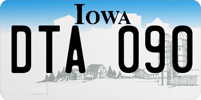 IA license plate DTA090