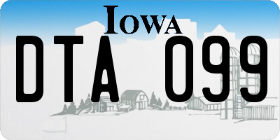 IA license plate DTA099