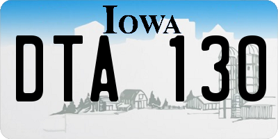 IA license plate DTA130