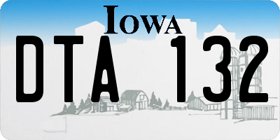 IA license plate DTA132