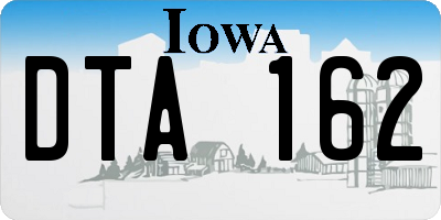 IA license plate DTA162