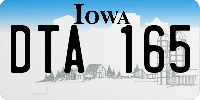 IA license plate DTA165
