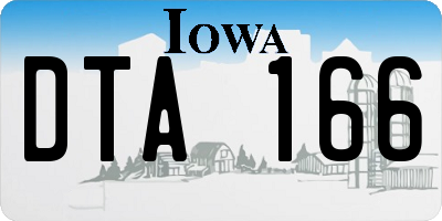 IA license plate DTA166