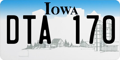 IA license plate DTA170