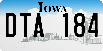 IA license plate DTA184
