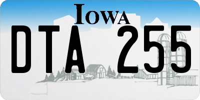 IA license plate DTA255