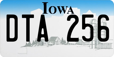 IA license plate DTA256