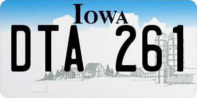 IA license plate DTA261