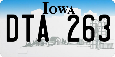 IA license plate DTA263