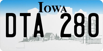 IA license plate DTA280