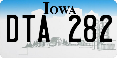 IA license plate DTA282