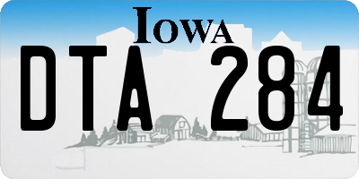 IA license plate DTA284