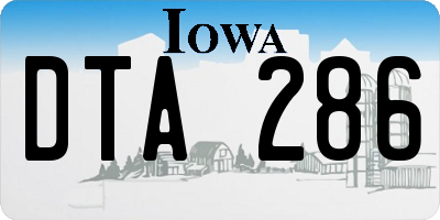 IA license plate DTA286