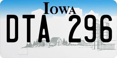 IA license plate DTA296