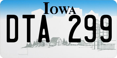 IA license plate DTA299