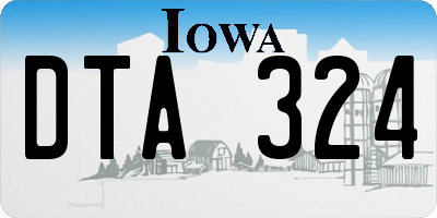 IA license plate DTA324