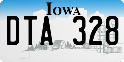 IA license plate DTA328