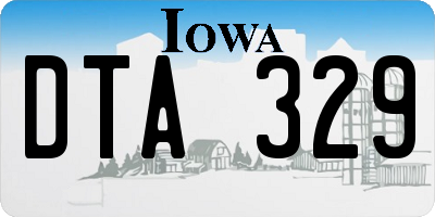 IA license plate DTA329